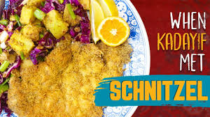 Spread on whole wheat/whole grain toast or bagel and with thin cucumber slices; Incredibly Delish Veal Schnitzel And Rainbow Potato Salad Refika Twist On German Viennese Classics Youtube