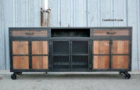 Reclaimed Wood Media Console Credenza Mid Century Modern Industrial Unique Wood Furniture Industrial Furniture Industrial Design Furniture