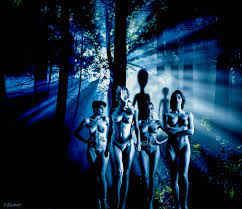 Naked in the Alien forrest by Thomas Dellert (2021) : Photography Digital  on Paper - SINGULART