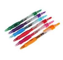 Simple Click Type Plastic 0.7mm 8 Colors Gel Pen
