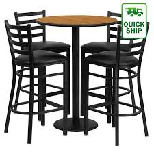 Restaurant tables and chairs are pertinent assets of every restaurant or cafe. Laminate Table Set 30 Round Bar Height Commercial Table Sets