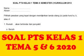Hasil penilaian akhir semester selanjutnya diolah dan dianalisis untuk mengetahui ketuntasan belajar peserta didik. Soal Uts Pts Kelas 1 Semester 2 Sd Mi Tema 5 Tema 6 Kurikulum 2013 Latihan Soal Honorer Brilian