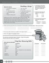 Kitchen Math Measuring Worksheet Kitchen Math Workbook In 2020 Math Workbook Math Methods Family And Consumer Science