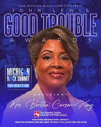 Bertha King is the kind of woman who doesn't wait to be called she simply  shows up. Guided by faith anchored in prayer and fueled by love for others  Bertha understood early