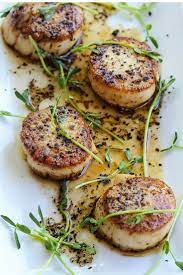 Quick 10 Minute Pan Seared Scallops Recipe With Coffee Vinaigrette Recipe Scallop Recipes Recipes Pan Seared Scallops