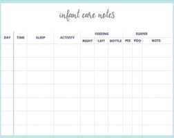 39 Accurate Baby Care Log Pdf