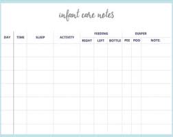 39 accurate baby care log pdf