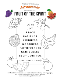Fruit of the spirit coloring pages, christian kids activity, homeschool printables, bible printables for children, character traits glorytradition 5 out of 5 stars (351) $ 8.00. Fruit Of The Spirit Bible Pathway Adventures