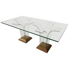 1800 30 In Hx72 In Wx40 In D 1940 Art Deco Bent Glass Dining Table By Ben Mildwoff For Modernag Glass Dining Table Vintage Dining Room Table Art Deco Furniture