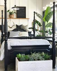 Black Bed Boho Bedroom Plant Oasis Black Bedding Bedroom Trends Black Bedroom Furniture