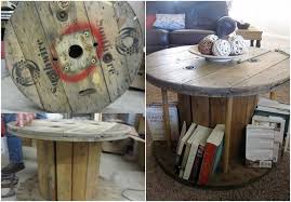 Diy Tutorial Electrical Cable Spool Coffee Table Before And After Upcycled Industrial Reel Table Diy Table Design Cable Spool Furniture Diy Table