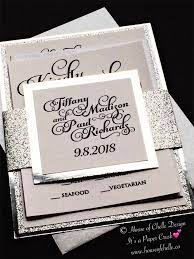 Silver Wedding Invitation Silver Glitter And Foil Wedding Invitation Elegant Wedding Foil Wedding Invitations Silver Wedding Invitations Wedding Invitations