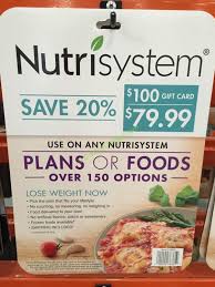 Nutrisystem discount code options for the nutrisystem diet in 2018 help you save money. Nutrisystem 100 Gift Card Costcochaser
