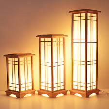 Japanese stone garden lanterns reflect this ancient pagoda design, which consists of a base a candle or oil lamp can be placed in the firebox as a decorative element or to give light in a walkway. Modern Japanese Floor Lamp Washitsu Tatami Decor Window Pane Lamp Restaurant Living Room Hallway Lighting Home Design Wood Lamp Japanese Floor Lamps Design Floor Lampfloor Lamp Aliexpress