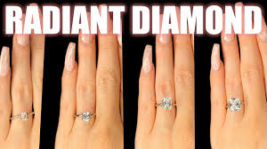 Radiant Shaped Diamond Size Comparison On Hand Finger Engagement Ring Cut 75 Carat 2 Ct 1 3 4 1 5