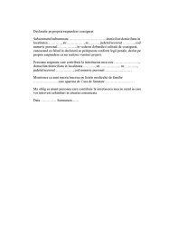 Și modelul de adeverință pentru angajatori a fost unul tipizat, dacă. Model Declaratie Coasigurat