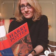 J.K. Rowling with her Harry Potter books: Harry Potter and the  Philosopher's Stone (1997) Harry Potter and the Chamber of Secrets (1998)  Harry Potter and the Prisoner of Azkaban (1999) Harry Potter