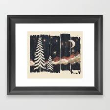 A Starry Night In The Mountains Framed Art Print Framed Art Prints Art Prints Framed Art