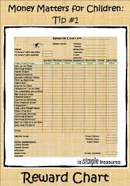 Money Matters For Children Tip 1 Reward Charts Is