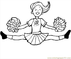 Given that barbie is always present in the hearts of girls, many web sites have taken its image to be colored, giving away to little. Cheerleader Coloring Page 03 Coloring Page For Kids Free Others Printable Coloring Pages Online For Kids Coloringpages101 Com Coloring Pages For Kids