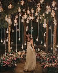 Romantic Rustic Country Light Wedding Photo Night Wedding Photos Wedding Lights Wedding Decorations