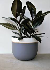Black And White Outdoor Planter Pots Grey White Gold Planter Pot Indoor Outdoor Modern Lightweight Hand Painted Planters Large Planter Minimalist Shape Plant Pot Planter Pots Indoor Gold Planter Plant Pot Diy