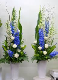 Pedestal Arrangements Adelaide Blue Flower Arrangements Large Flower Arrangements Funeral Flower Arrangements