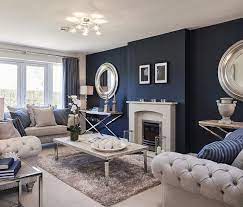 Pin On Blue And Copper Living Room