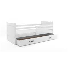 Lit Enfant Rico 190x90 Avec Matelas Sommier Et Tiroir En Blanc Blanc Lit Avec Rangement But