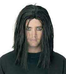 Gothic Long Black Sinister Wig Punk Grunge Rock Halloween Costume Accessory Men Wwwho Halloween Costume Accessories Rock Halloween Costume Costume Accessories