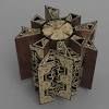 Movable full size mahogany & brass hellraiser puzzle box this hellraiser puzzle box is made with a heart of mahogany. 1