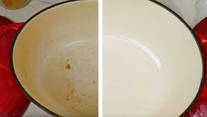 How to clean le creuset enameled cast iron dutch ovens. How To Clean A Burnt Or Stained Le Creuset Enameled Cast Iron Dutch Oven Cookware Insider