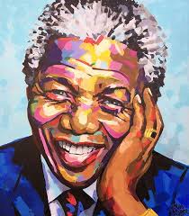 Painted Portait Of Nelson Mandela By Laura Fraser Mandela Art Nelson Mandela Art Buy Artwork