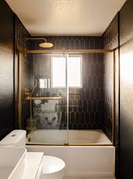 The design team replaced the window with a privacy option that still floods the room with natural light. Hallway Bathroom Update Diy Tub Shower Makeover The Baller On A Budget An Affordable Fashion Beauty Lifestyle Blog
