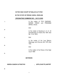 Maybe you would like to learn more about one of these? Indira Gandhi Ap Mutho V Patmanathan Al Krishnan Sharia Jurisdiction