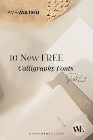 Calligraphy is a visual art related to writing. 10 New Free Beautiful Calligraphy Fonts Part 2 Ave Mateiu