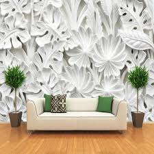 Today, we are going to share vivacious, creative and meaningful 3d wall painting ideas that will elevate the beauty of your home in the most affordable ranges. Modern Simple Abstract Art Wallpaper 3d Relief White Leaves Pattern Gypsum Mural Living Room Tv Sofa Backdrop Wall 3d Home Decor Abstract Art Wallpapers Wallpap 3d Wallpaper Living Room Bedroom Wall Paint 3d