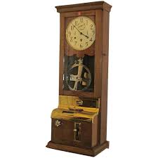 Example #1 of a bundy time recorder clock. International Time Recorder Wall Clock For Export To France Drury House Antiques Ruby Lane