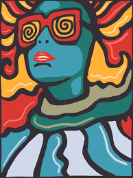 Illustration Of Woman With Glasses Illustration Drawings Art