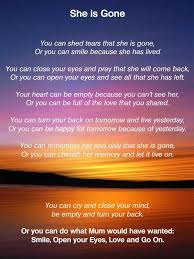 He Is Gone Funeral Poems Mom Poems Mum Poems