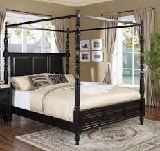 4 corner bed canopy mosquito net full queen king size netting black bedding new. New Classic Martinique Queen Canopy Bed With Drapes In Rubbed Black 00 222 311q Want In 2019 Canopy Bedroom Sets New Classic Furniture Canopy Bedroom