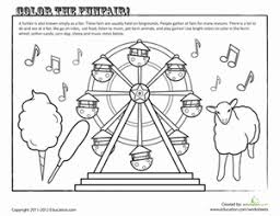 Worksheets county fair coloring page. County Fair Worksheet Education Com