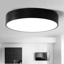 The solid iron material makes this light a durable product. Black Finished Led Round Flush Mount Light Modern 10 15 Lights Ceiling Lights Black Ceiling Lighting Modern Led Ceiling Lights