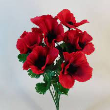 Fiveseasonstuff artificial poppy flowers & bouquets poppies are herbaceous plants, which often grow into showy and colourful flowers, though sustainable and stylish wedding ideas and suppliers in the uk. Fleur Artificial Poppy Bunch Red Artificial Flowers
