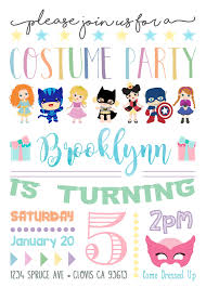 A party can be more special if you would take the time to make your invitations unique. Costume Birthday Party Invitation Invite Dress Up Party Halloween Party Kids Birthday Party Invitations Costume Birthday Parties Birthday Party Invitations