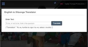 English Xitsonga Translator English Translation Language