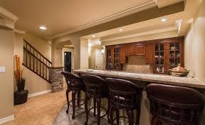 If you have a big basement, consider creating a man cave or a lounge zone there that will include a bar. 20 Finished Basements With Amazing Bar Setups