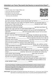 Arbeitsblatt Mit Luckentext Zum Thema Was Bewirkt Das Rauchen Im Menschlichen Korper Arbeitsblatter Unterricht Schule Unterrichtsvorbereitung