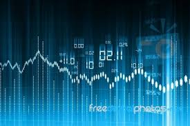 Stock Market Graph And Bar Chart Stock Image Royalty Free