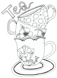 Cups Stacked Printable Stencil Patterns Stencils Printables Coloring Pages